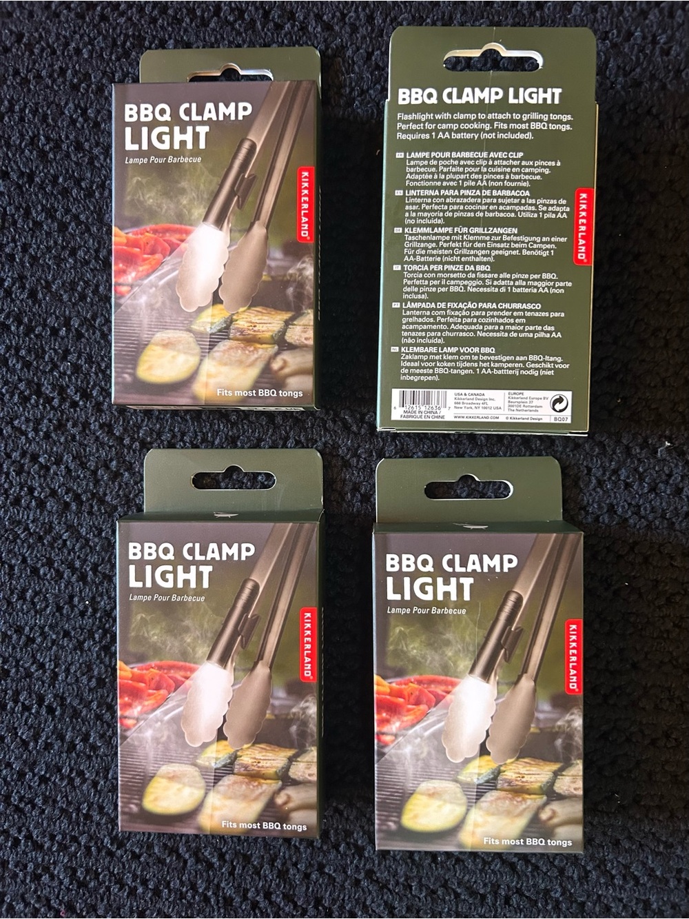 Kikkerland Black BBQ Clamp Light